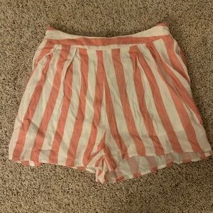 stripe orange and white shorts